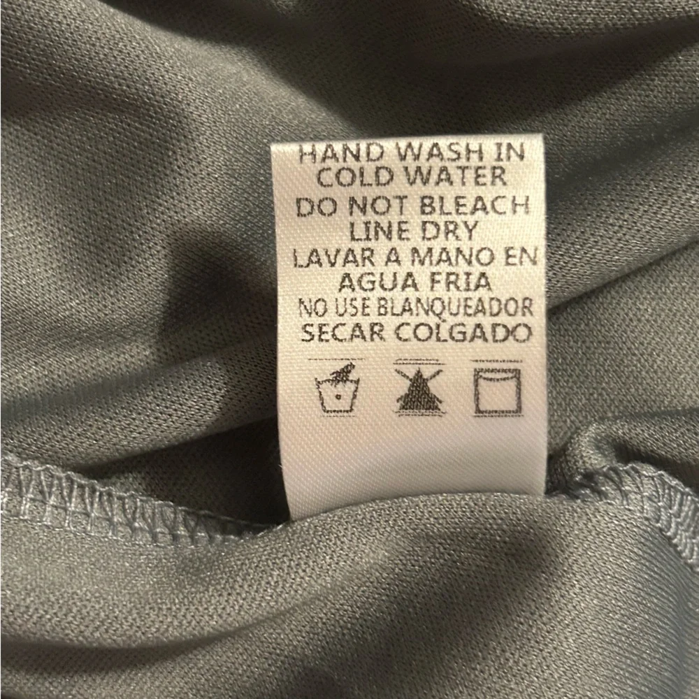 Baltic Born Kristina Dusty Blue Flowy Wrap Tie Slit Maxi Dress Womens Size 1XL - Picture 9 of 11